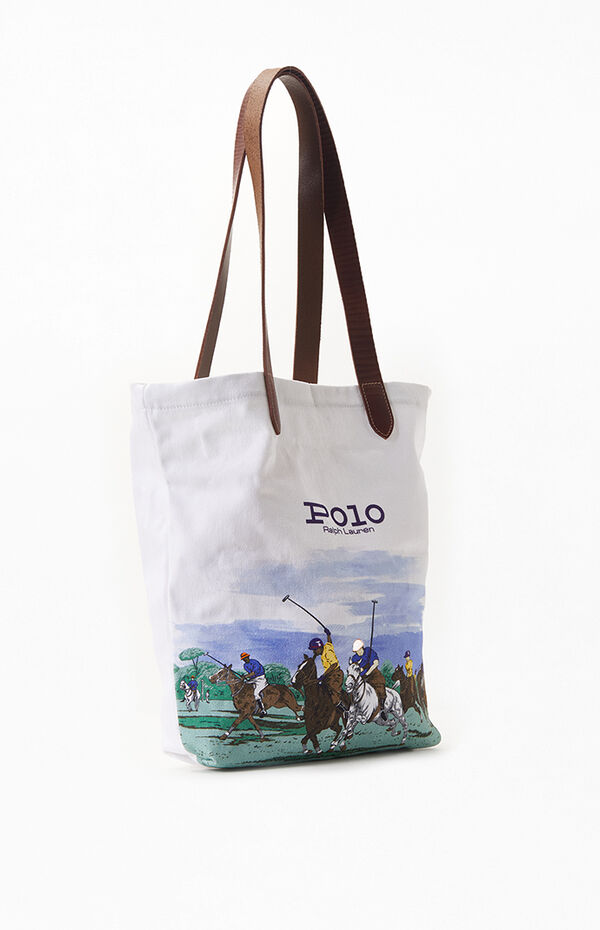 Polo Ralph Lauren Equestrian-Print Twill Shopper Tote Bag | PacSun