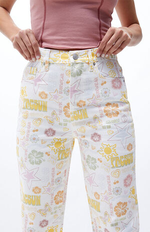 PacSun Mixed Pacific Sunwear Print Dad Jeans | PacSun
