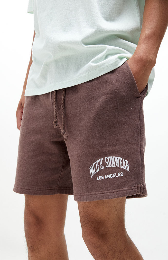 Brown Pacific Sunwear Collegiate Sweat Shorts