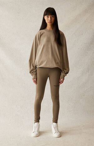 Fear of God Essentials Taupe Athletic Leggings | PacSun