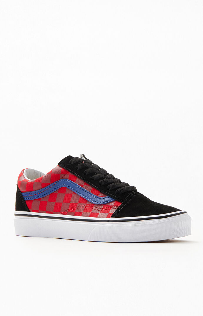 vans shoes red and black