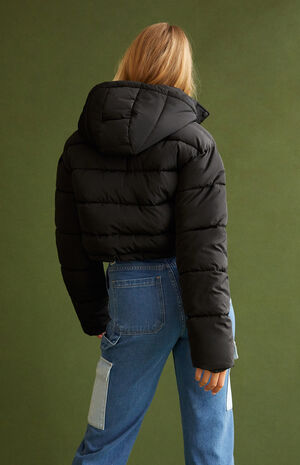 PacSun Black Hooded Puffer Jacket | PacSun