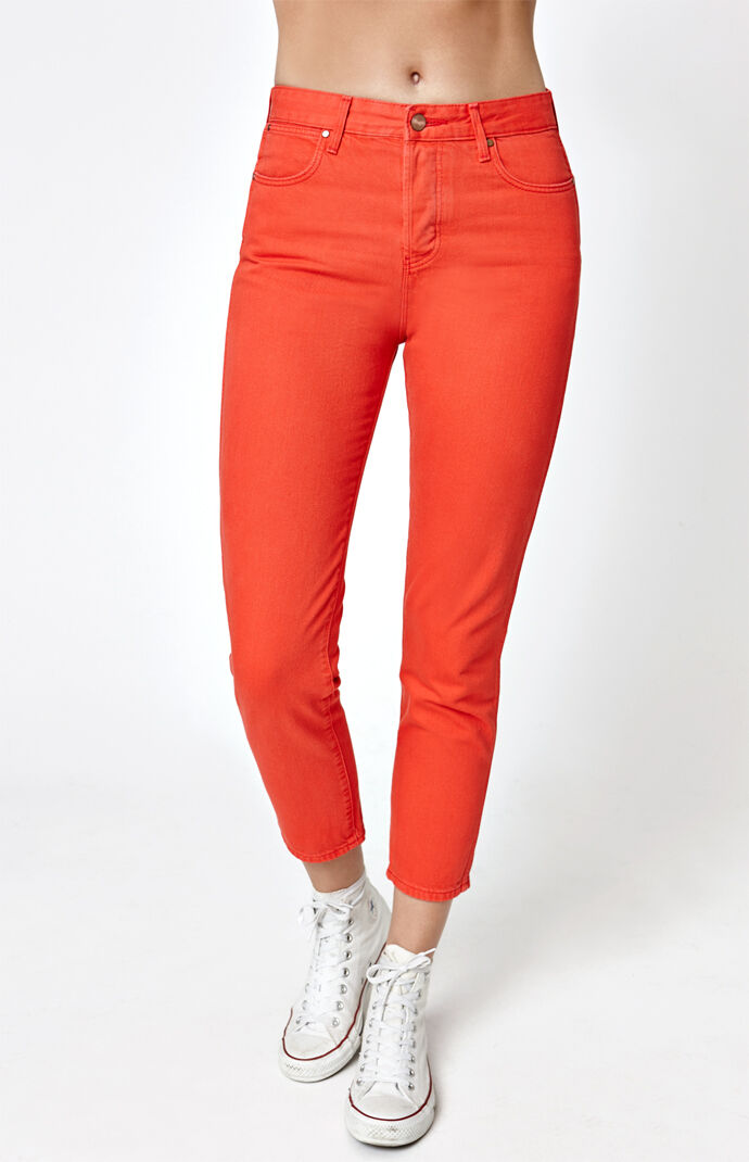 Wrangler Colored Straight Cropped Jeans at PacSun.com