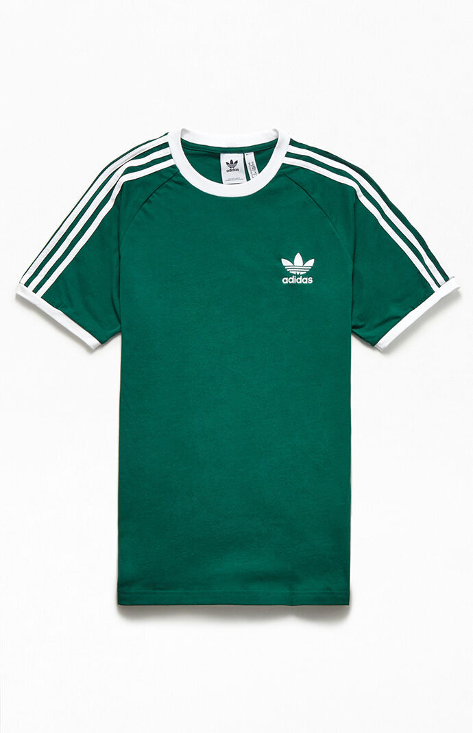Get the adidas Mens Originals 3-Stripes T-Shirt - Forest Green size Medium  from PacSun now | AccuWeather Shop