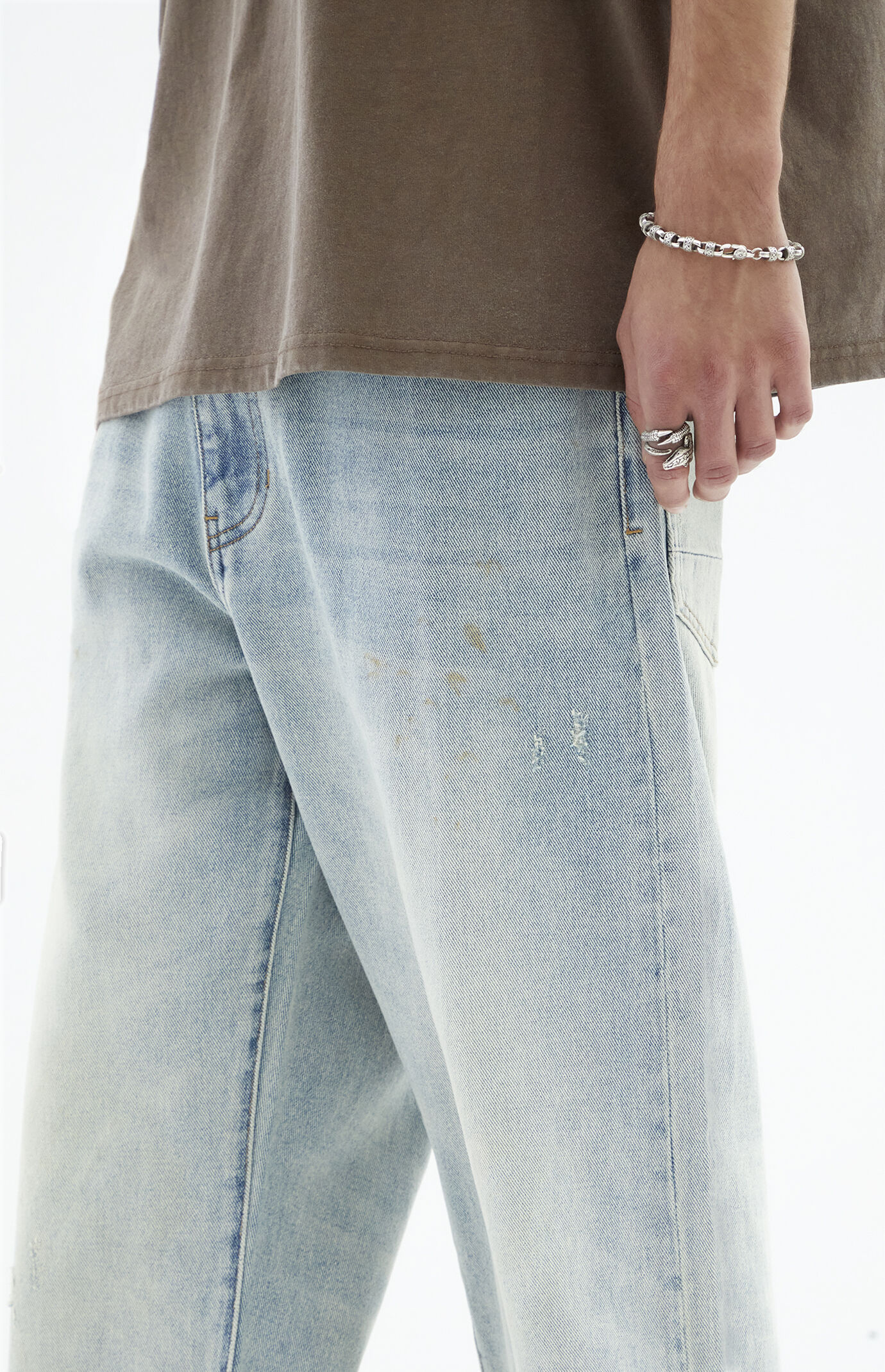 PacSun Light Tinted Indigo Baggy Jeans