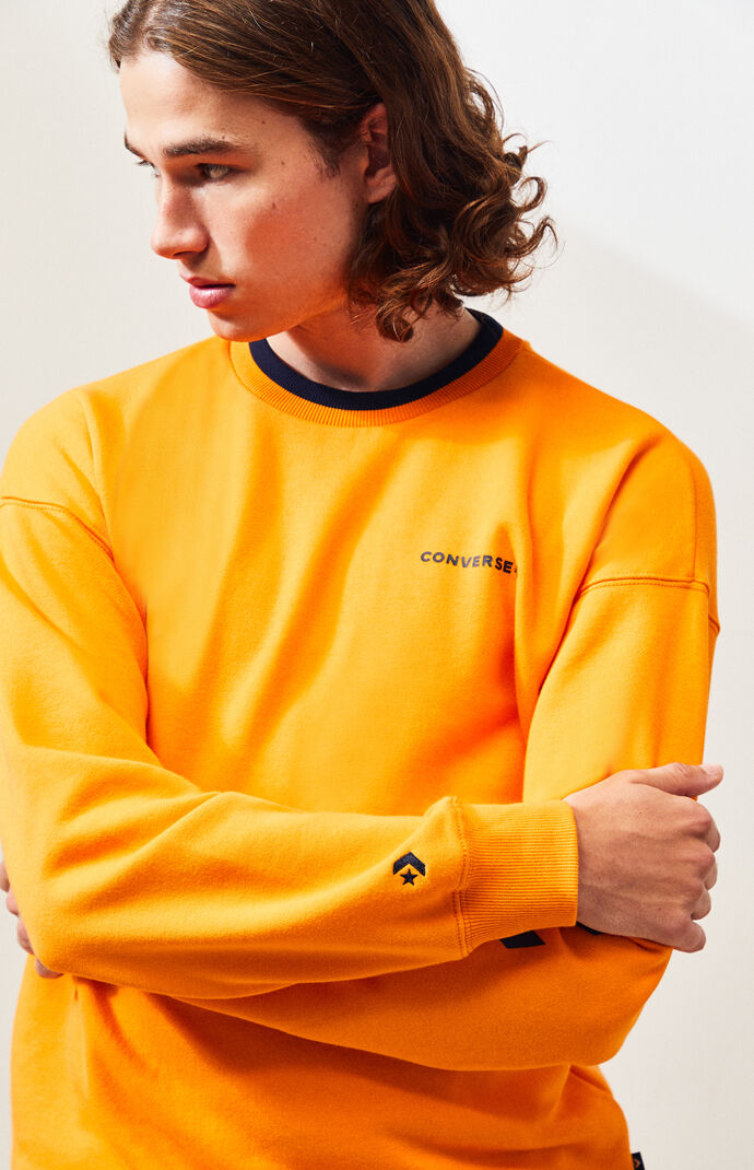 converse orange sweatshirt