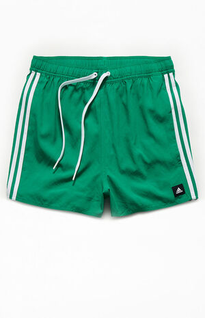 adidas Eco Green 3 Stripe CLX 13" Swim Trunks | PacSun