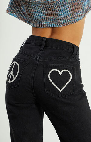 PacSun Eco Peace & Love High Waisted Bootcut Jeans | PacSun