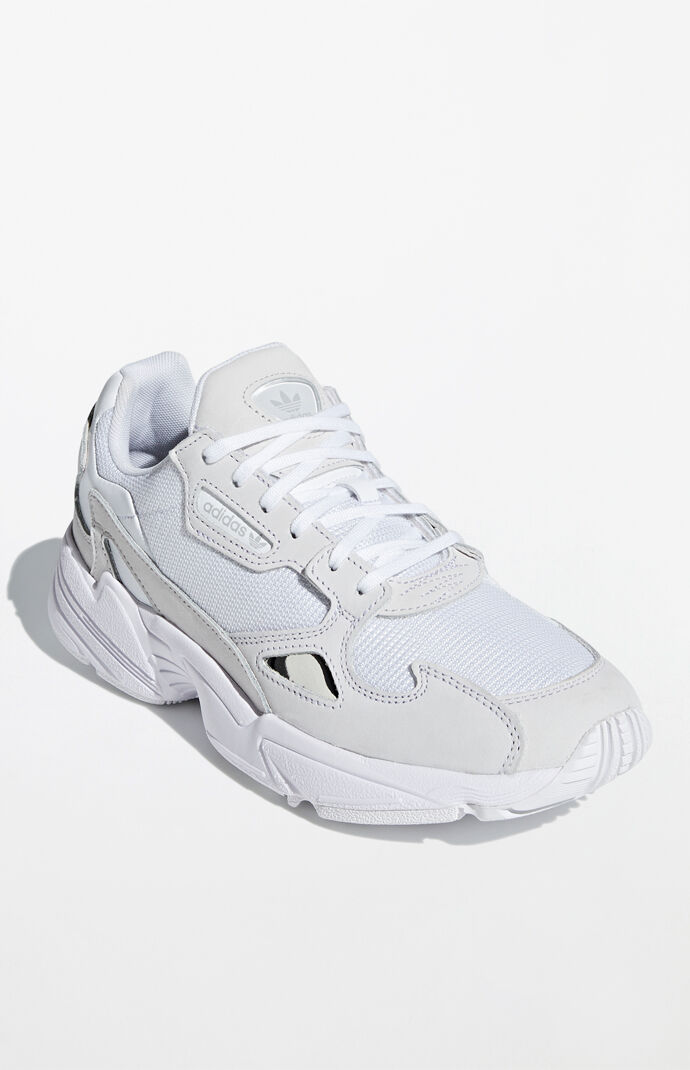 adidas falcon white sneakers