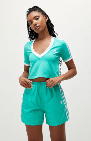 adidas Green 3-Stripes Long Shorts | PacSun