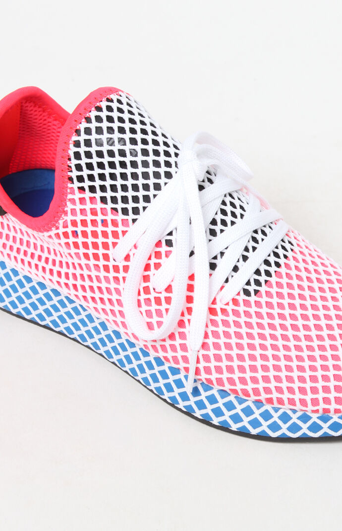 adidas women's red deerupt runner sneakers
