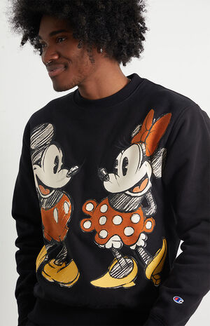 Champion x Disney Mickey & Minnie Crew Neck Sweatshirt | PacSun