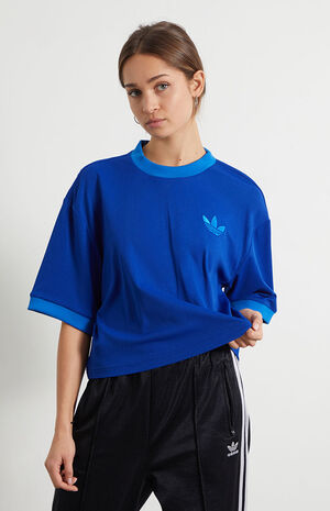 adidas Blue Adicolor Heritage Now Oversized T-Shirt | PacSun