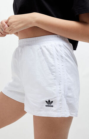 adidas White Adicolor 3 Stripe Shorts | PacSun