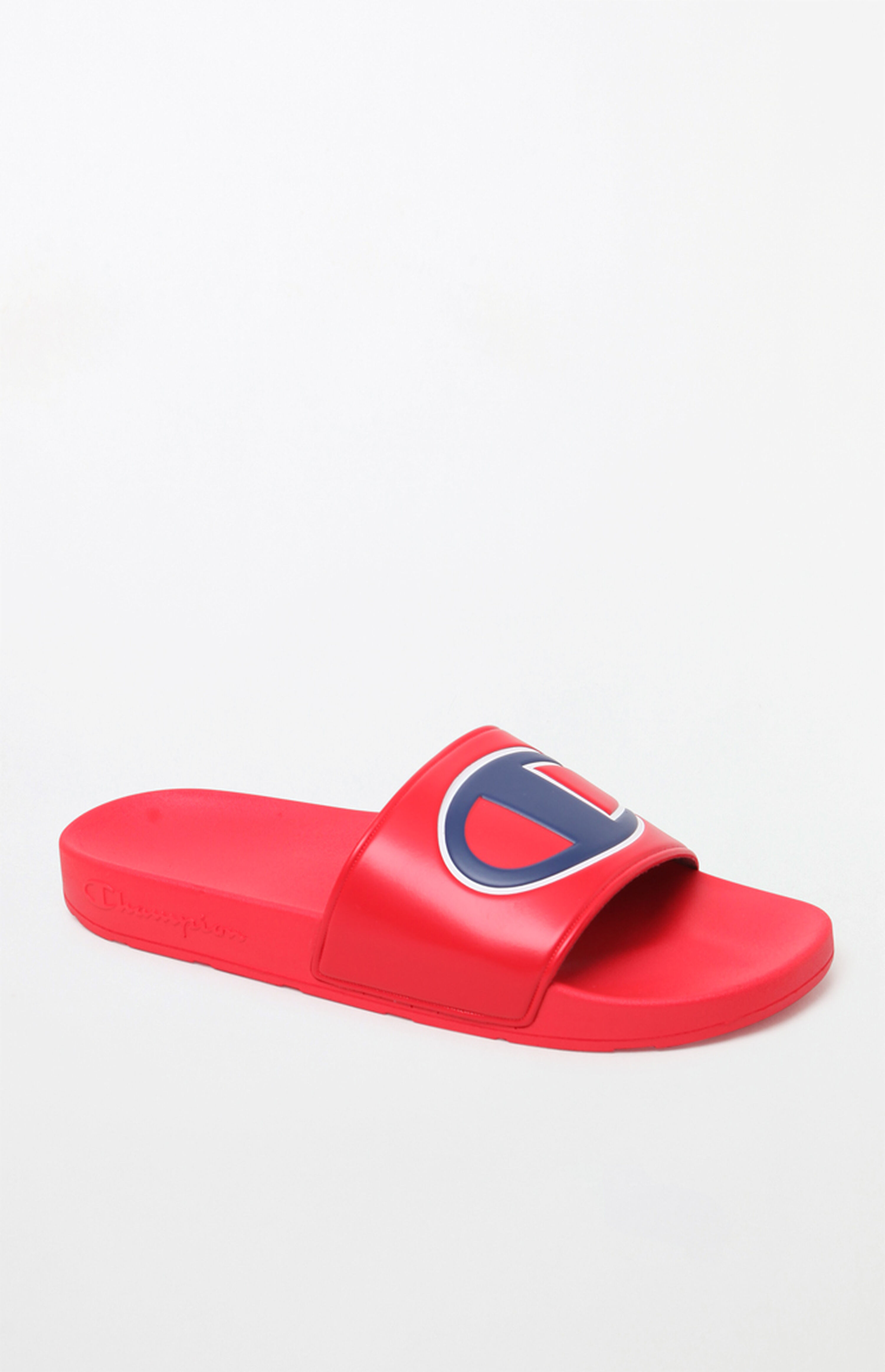 Champion Red IPO Slide Sandals | PacSun | PacSun