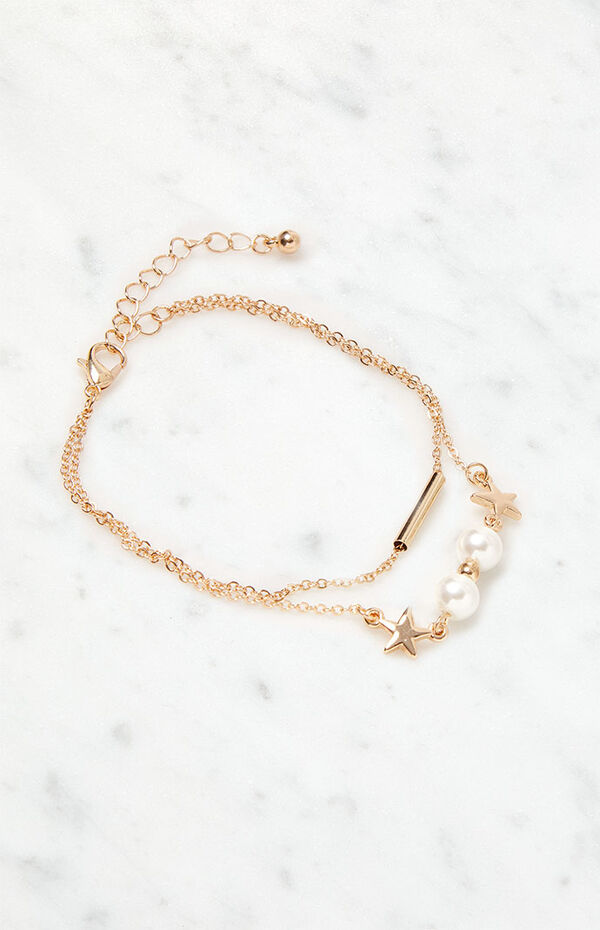 LA Hearts Starry Pearl Bracelet | PacSun