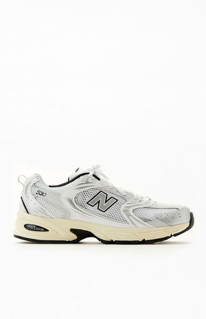 New Balance White & Silver 530 Shoes | PacSun