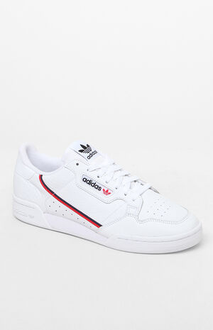 adidas White & Red Continental 80 Shoes | PacSun | PacSun