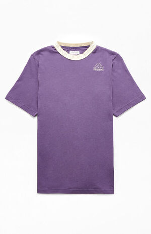 Kappa Purple Logo Tape Efro T-Shirt | PacSun