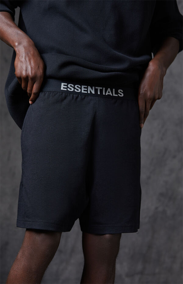 Essentials Fear Of God Essentials Black Lounge Shorts | PacSun