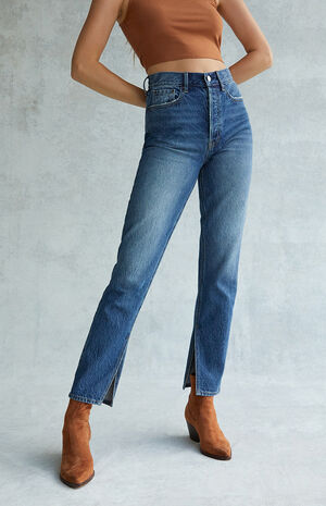 PacSun Split Hem Ultra High Waisted Slim Fit Jeans | PacSun