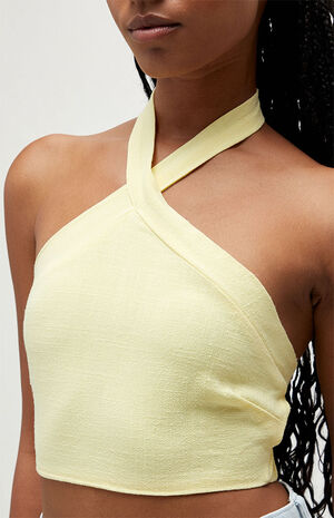 Kendall & Kylie Crossover Cutout Halter Top | PacSun