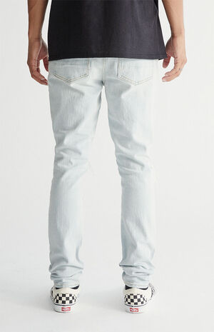 PacSun Light Indigo Destroyed Stacked Skinny Jeans | PacSun