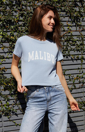 John Galt Light Blue Malibu Cropped T-Shirt | PacSun