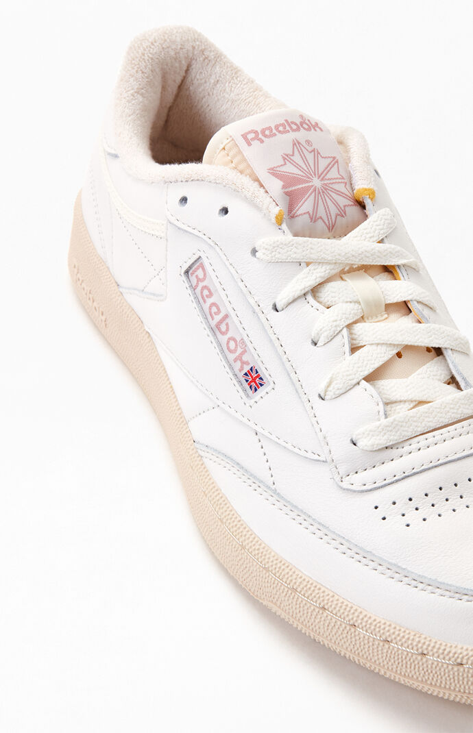 Reebok White & Pink Club C 85 Shoes | PacSun