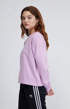 adidas Purple Graphic Crew Neck Sweatshirt | PacSun