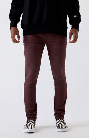 PacSun Burgundy Stacked Skinny Jeans | PacSun
