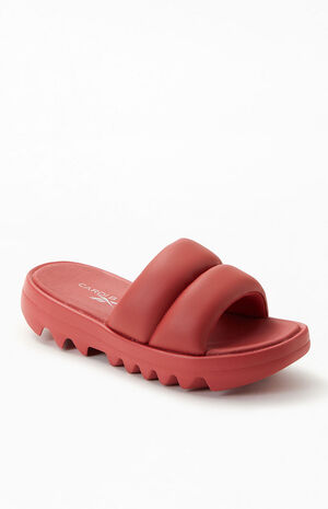 Reebok Women's Red Cardi B Slide Sandals | PacSun