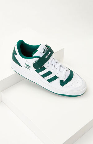 adidas White & Green Forum Low Shoes | PacSun