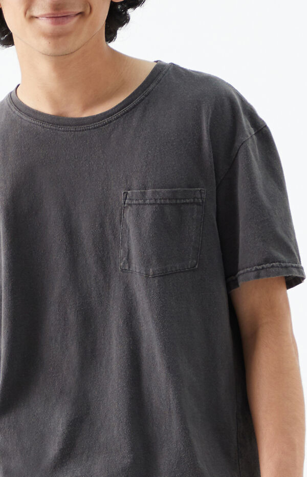 Pacsun Men's High Voltage Oversized Vintage T-Shirt in Washed Black - Size Medium
