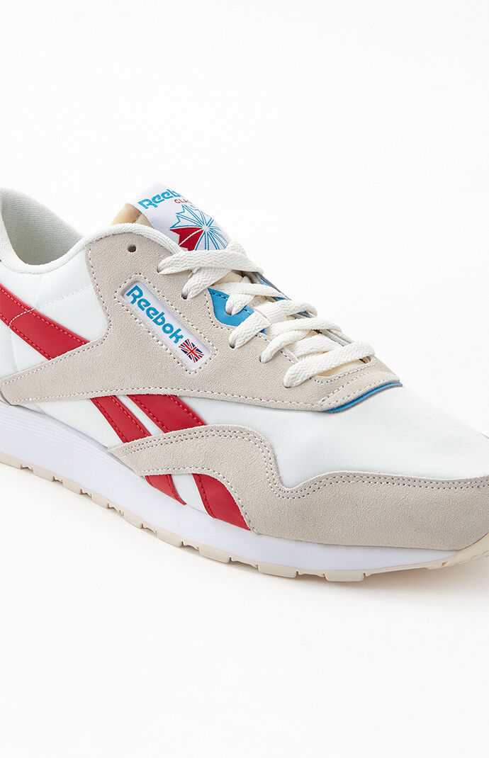 Reebok Off White & Red Classic Nylon Shoes | PacSun