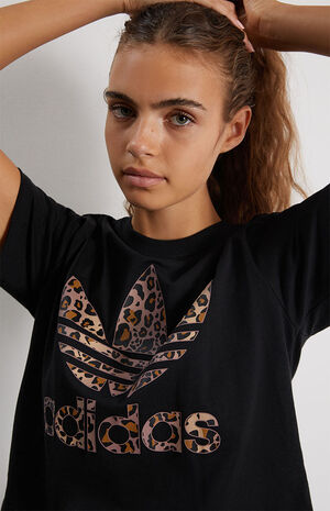 adidas Black Trefoil Logo T-Shirt | PacSun