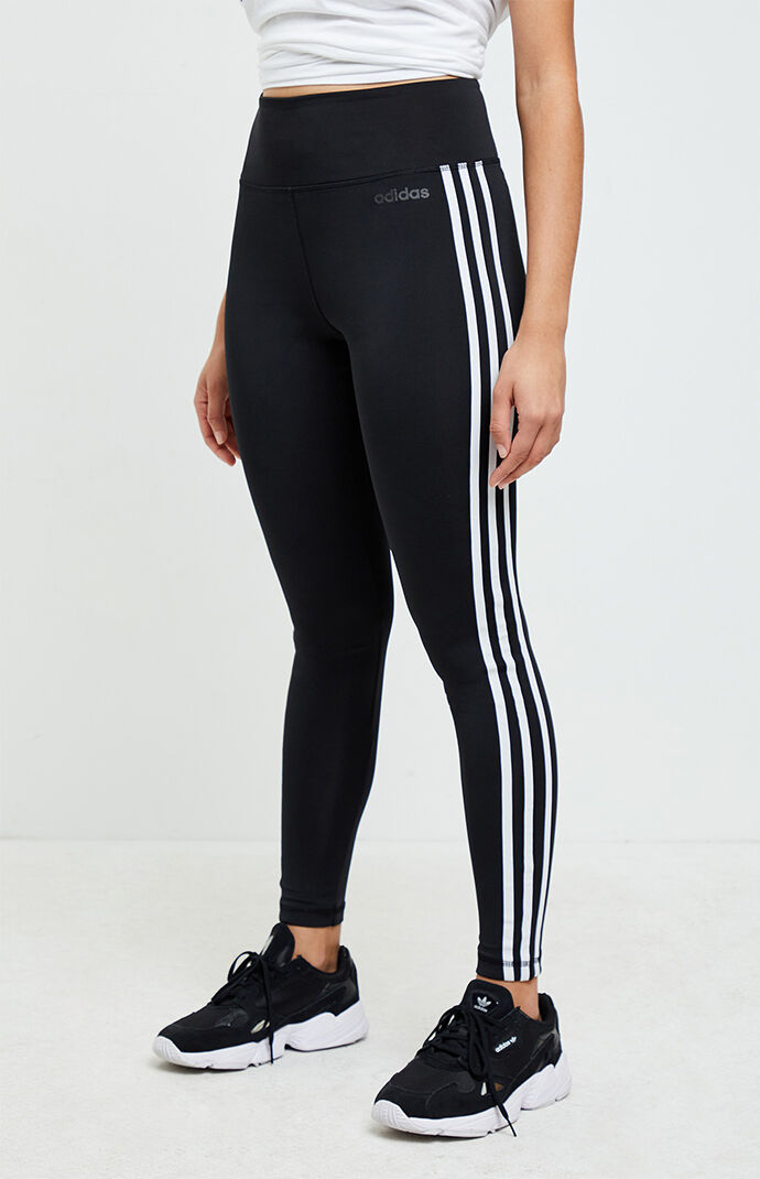 high waisted adidas 3 stripe leggings