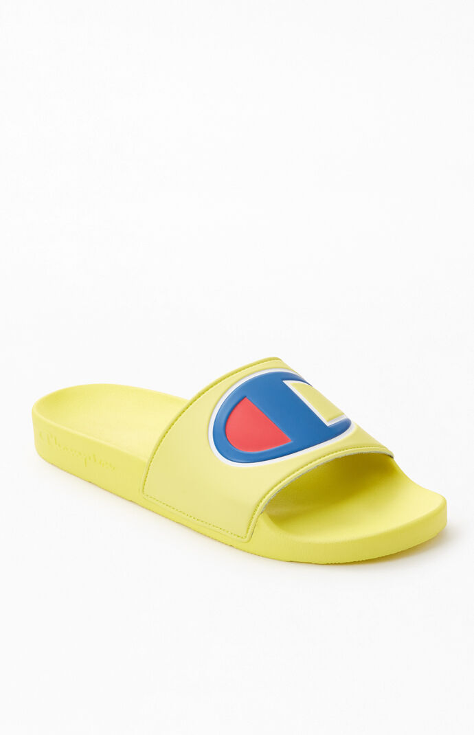 yellow champion sandals