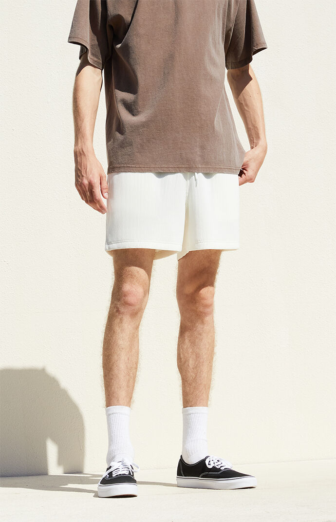 PacSun Cream Ribbed Shorts