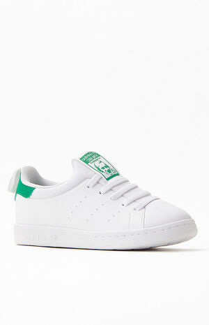adidas Kids White & Green Stan Smith Shoes | PacSun