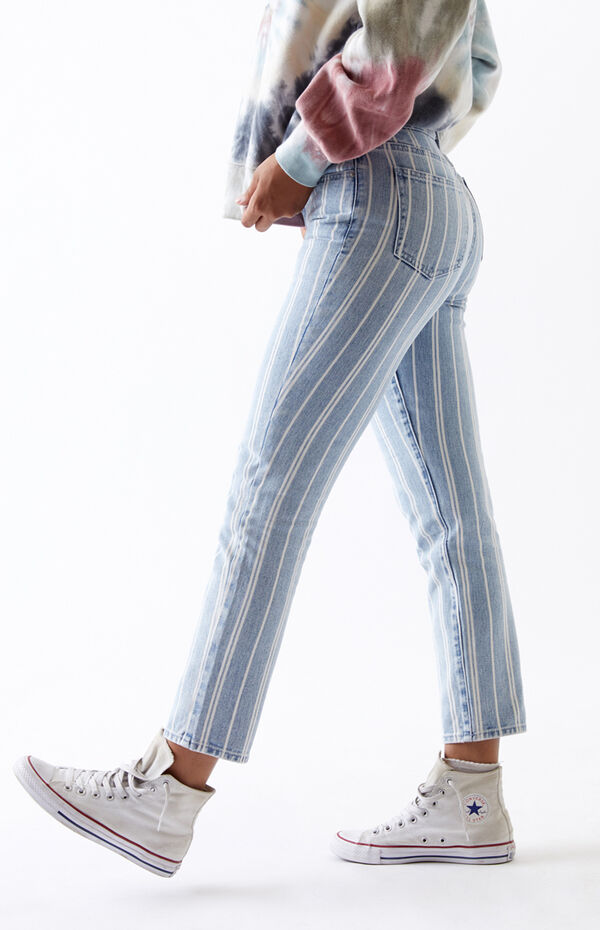 PacSun Double Striped Mom Jeans | PacSun