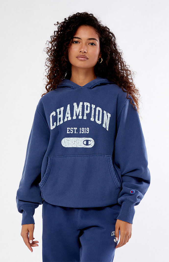 Champion Navy Reverse Weave Oversized Hoodie | PacSun