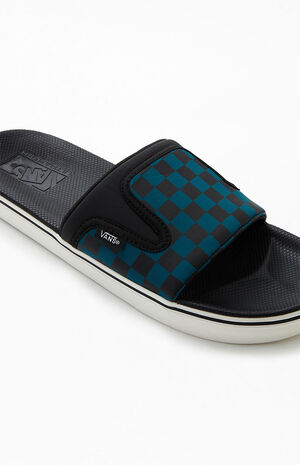 Vans Black & Blue UltraCush Slide Sandals | PacSun