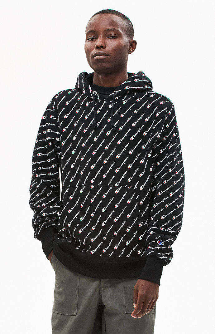 champion reverse weave hoodie all over print