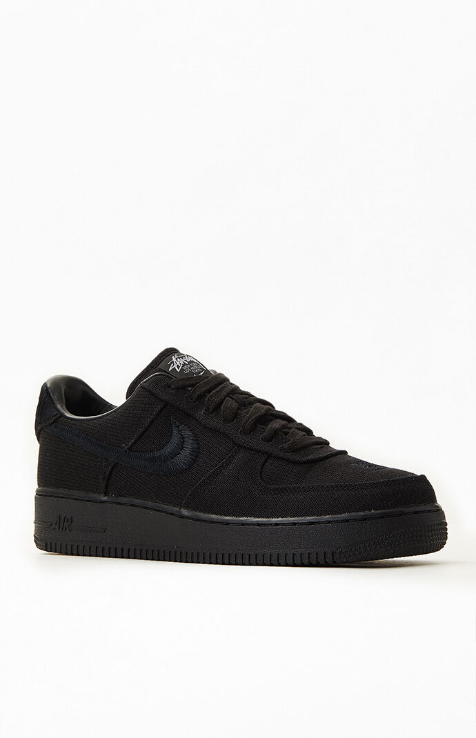 Nike Air Force 1 x Stussy Low Triple Black Shoes | PacSun