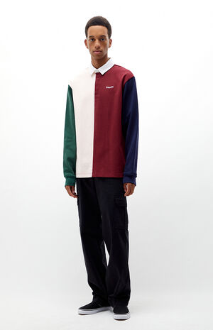 HUF Mick Color Block Rugby Polo Shirt | PacSun