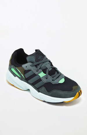 adidas Black and Green Yung-96 Shoes | PacSun | PacSun