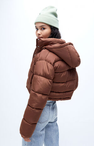 PacSun Cocoa Hooded Puffer Jacket | PacSun
