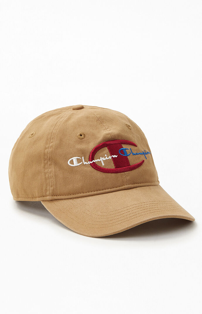 Champion Mens Multi Logo Washed Hat - Brown | Shop