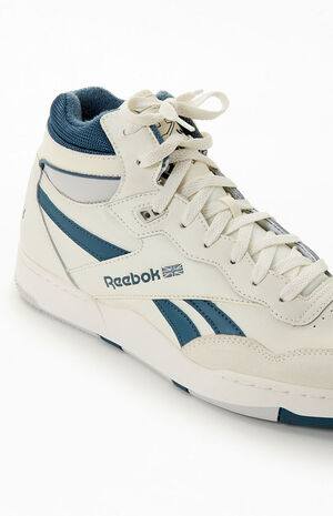 Reebok White & Blue BB4000 II Mid Basketball Shoes | PacSun